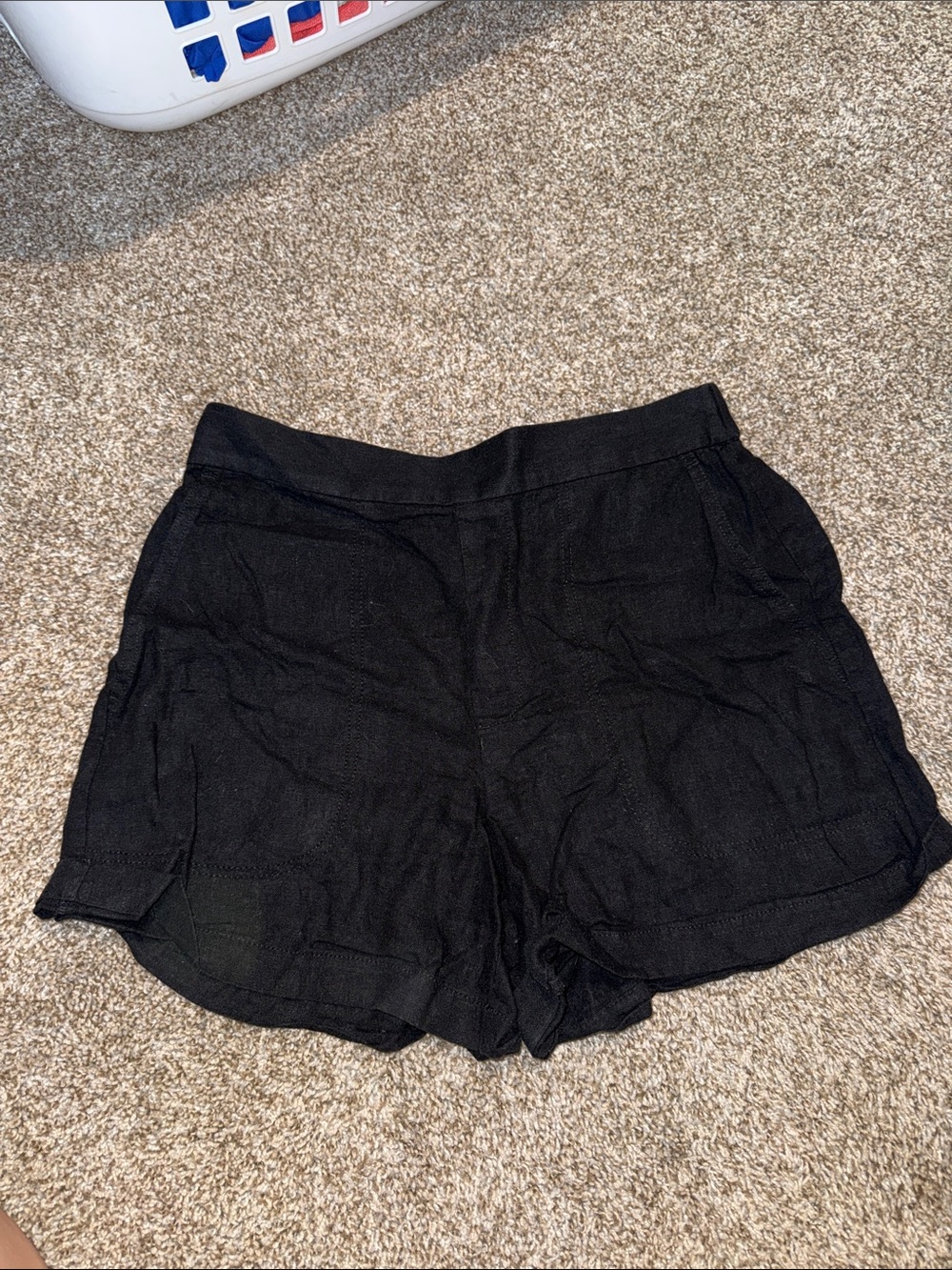 Banana republic Black Women's Casual Linen-Blend Shorts